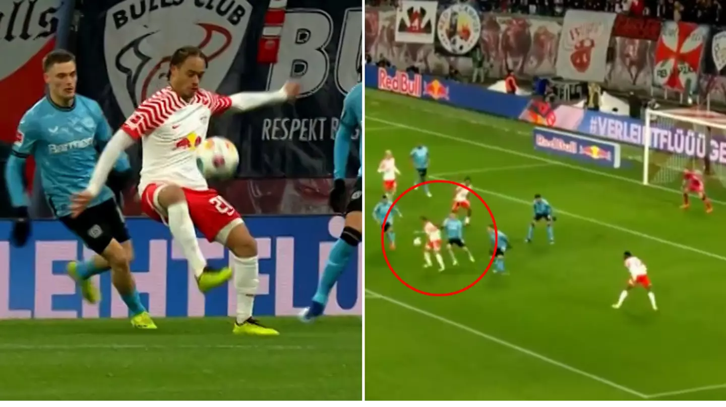 Xavi Simons opens scoring for RB Leipzig with a ridiculous goal, it's a thing of beauty