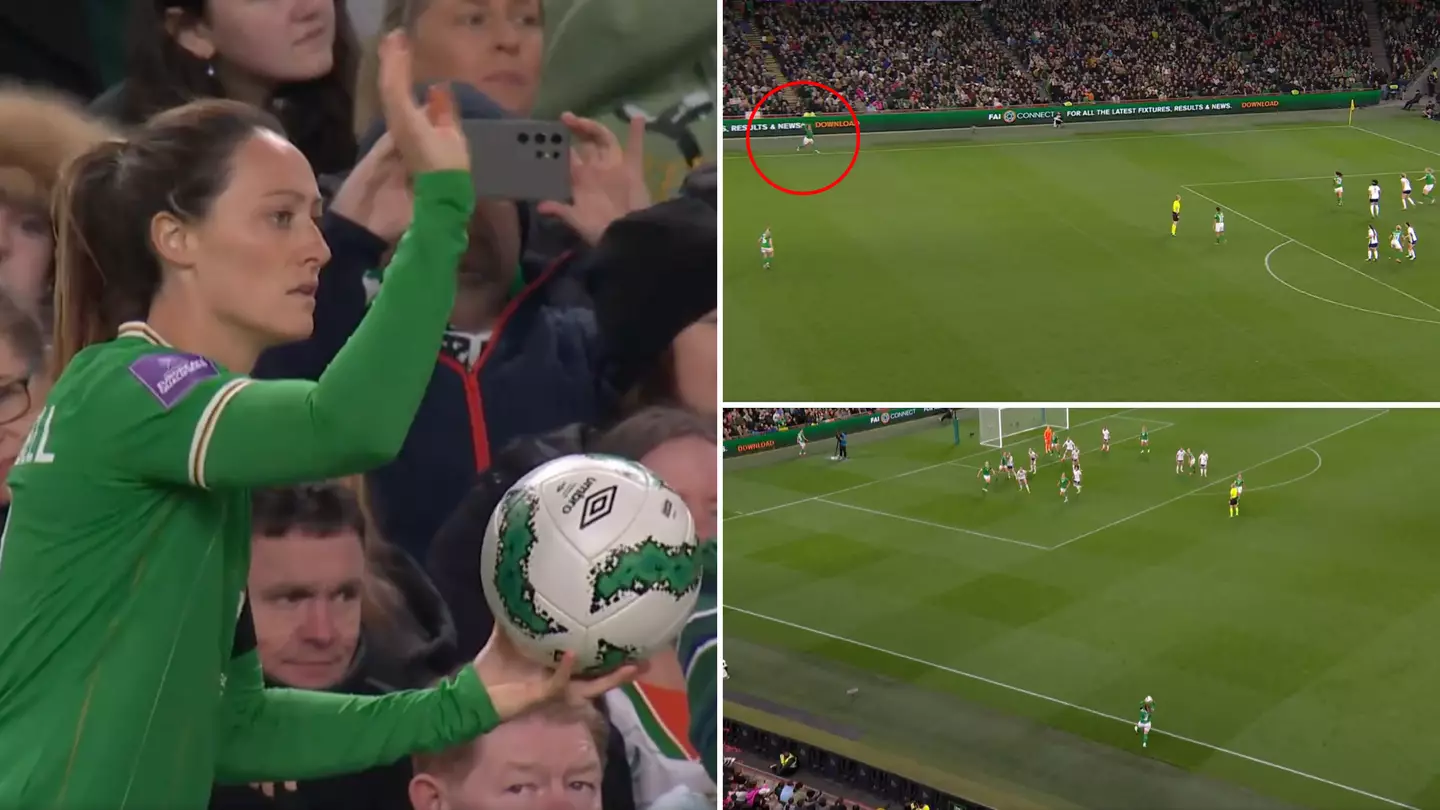 Megan Campbell's 'insane' throw-in for Republic of Ireland in their Euro 2025 clash vs England is going viral