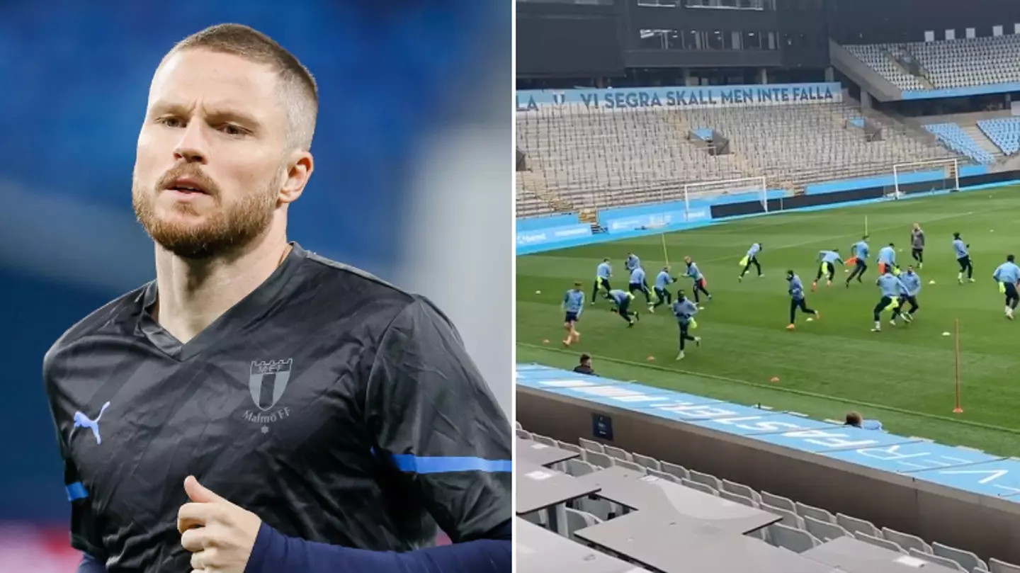 Malmo defender Lasse Nielsen has emergency surgery after being 'kicked in the crotch'