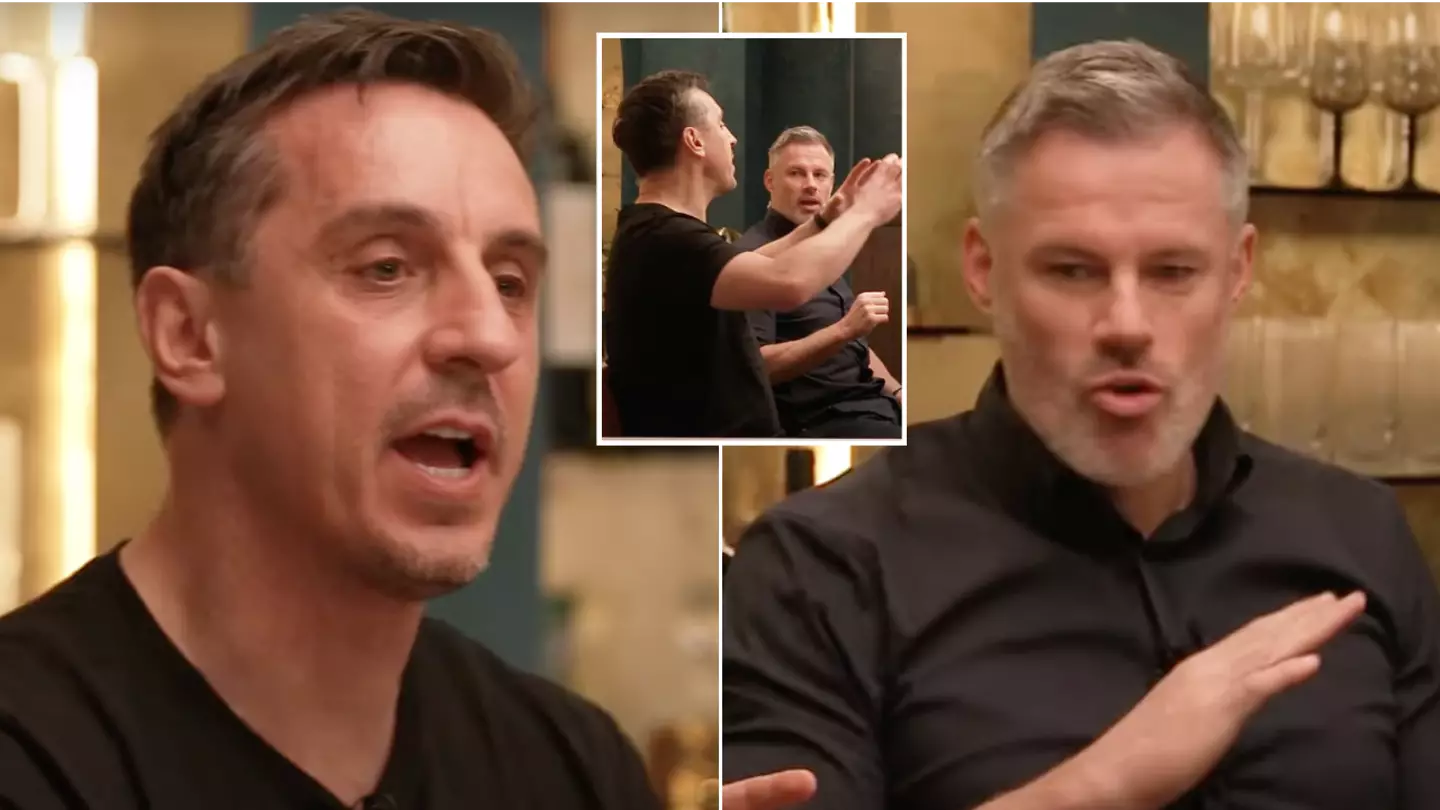 Gary Neville left stunned by Jamie Carragher admission on Stick to Football, his response is hilarious