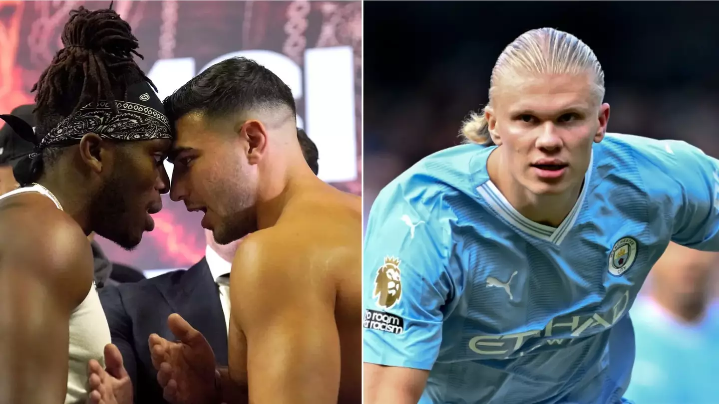 KSI explains how Man City forward Erling Haaland almost stopped his fight with Tommy Fury