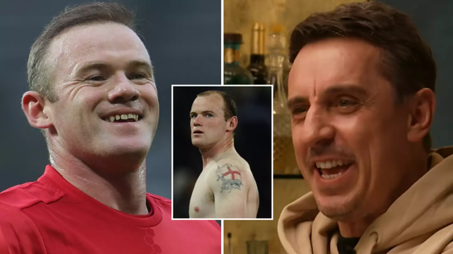 Gary Neville reveals the bizarre reason Wayne Rooney has the word 'then' tattooed on his back