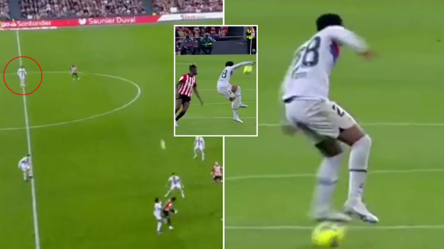 Barcelona full-back Alejandro Balde pulls off the most disgusting first touch under serious pressure