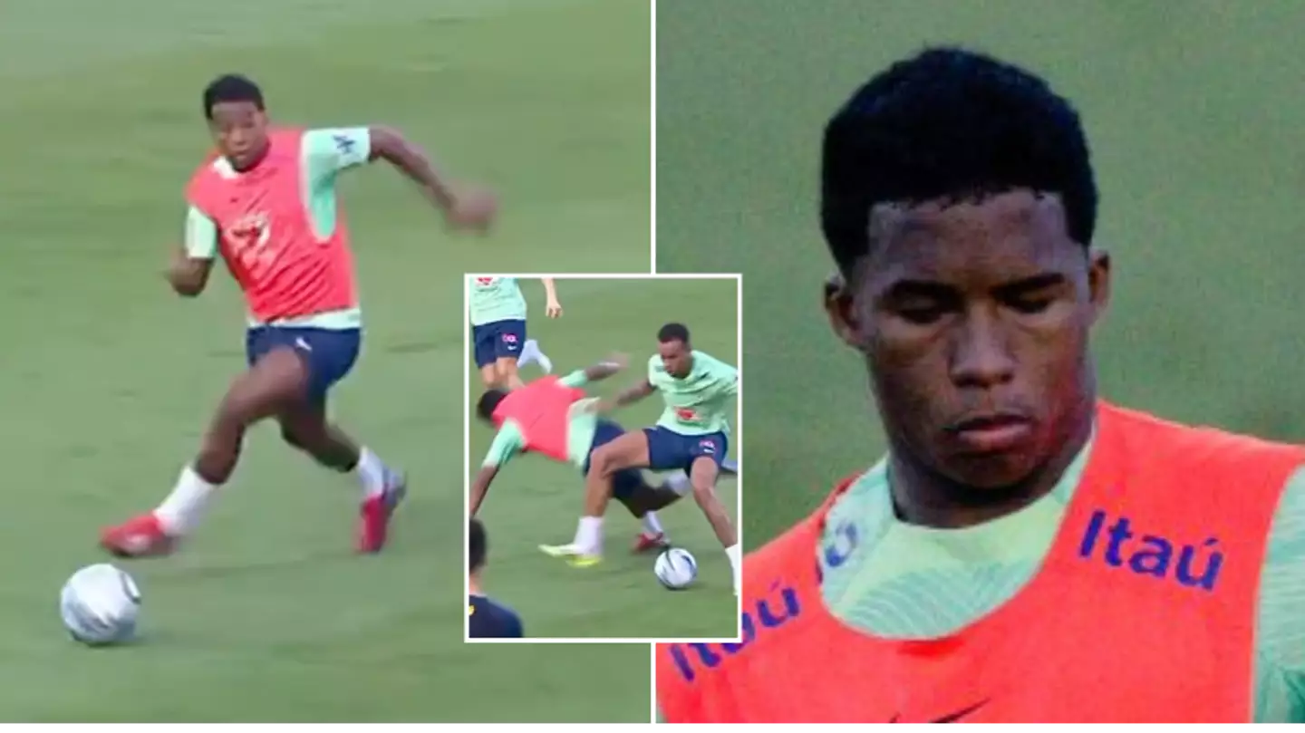 Gabriel Magalhaes gave Endrick the most brutal welcome during his first Brazil training session