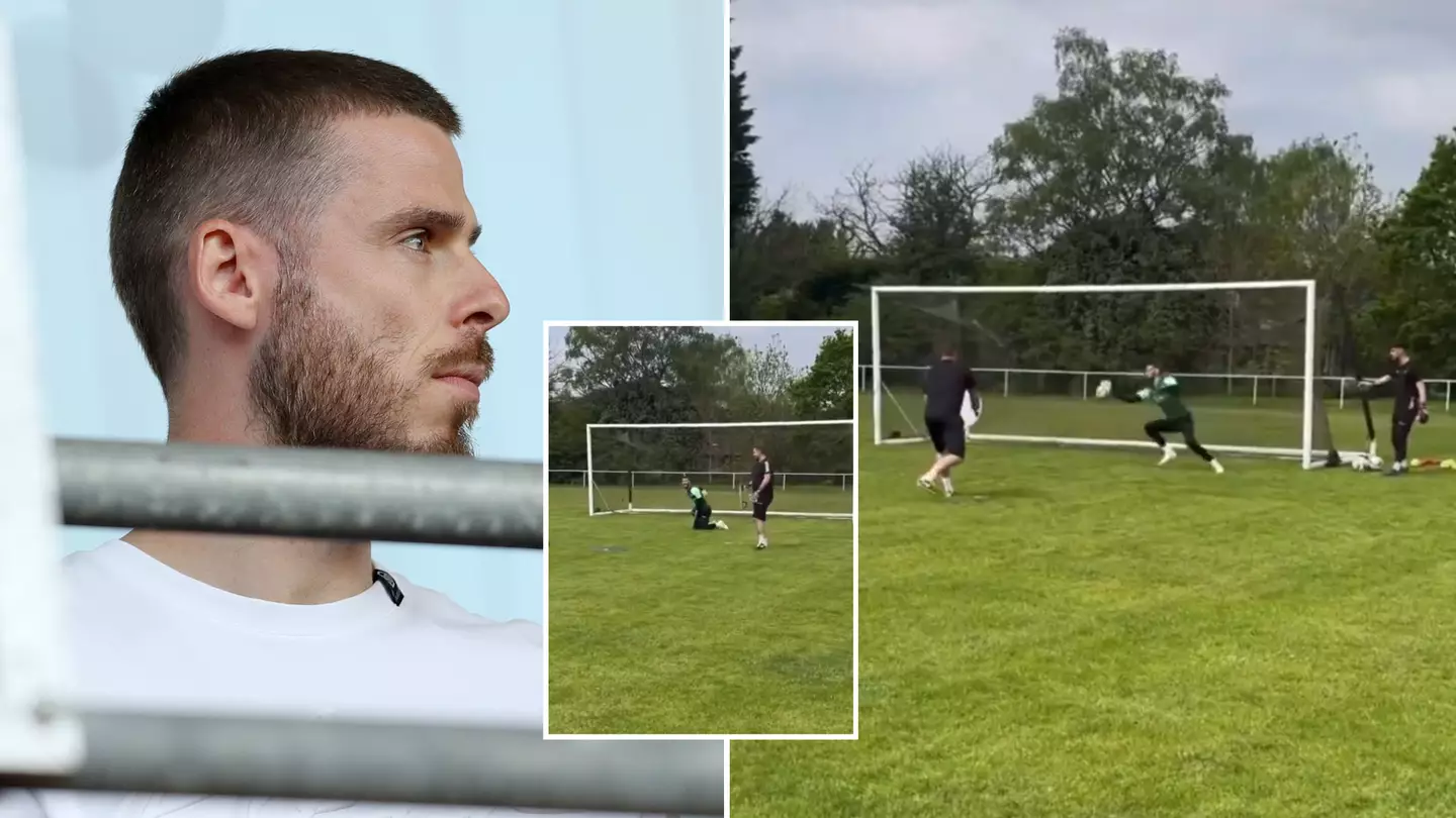 David de Gea’s latest training footage has sent Man Utd fans into meltdown after spotting key detail