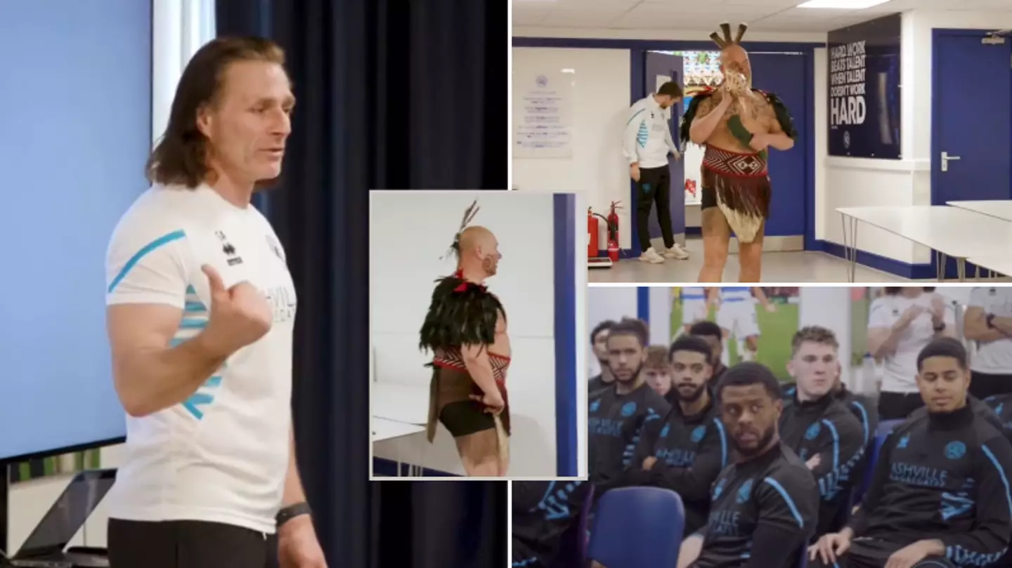 QPR manager Gareth Ainsworth has man perform 'haka' to motivate players, the reaction is priceless