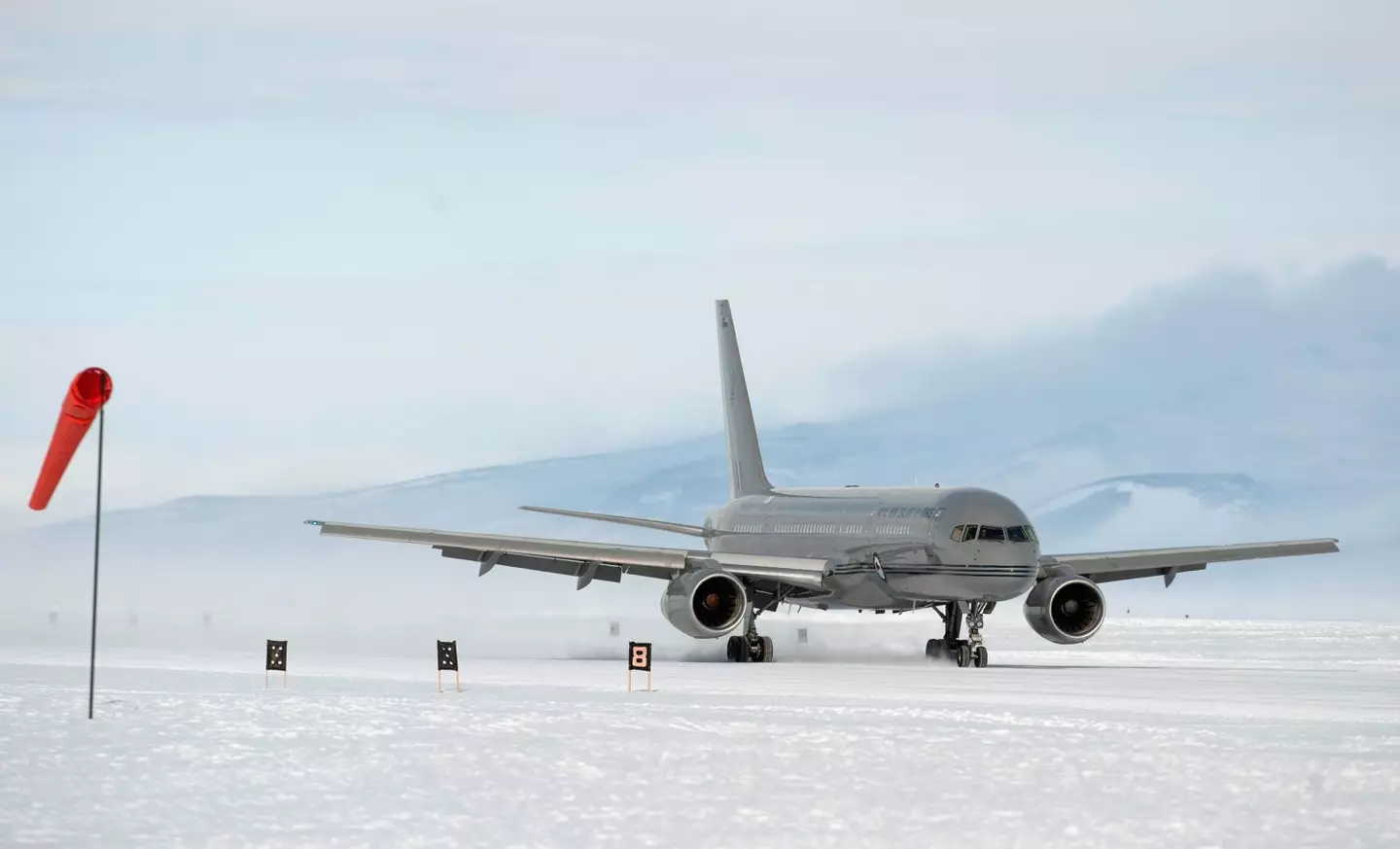 The plane carrying family members of the Erebus victims touched down in Antarctica for a memorial service in 2011 in Antarctica (Ross Land/NZPA-Pool/Getty Images)