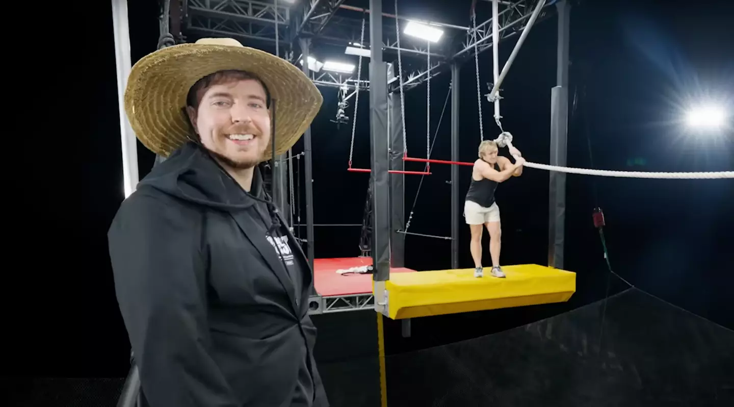Mack took on the challenges 200 ft in the air (YouTube/@MrBeast)