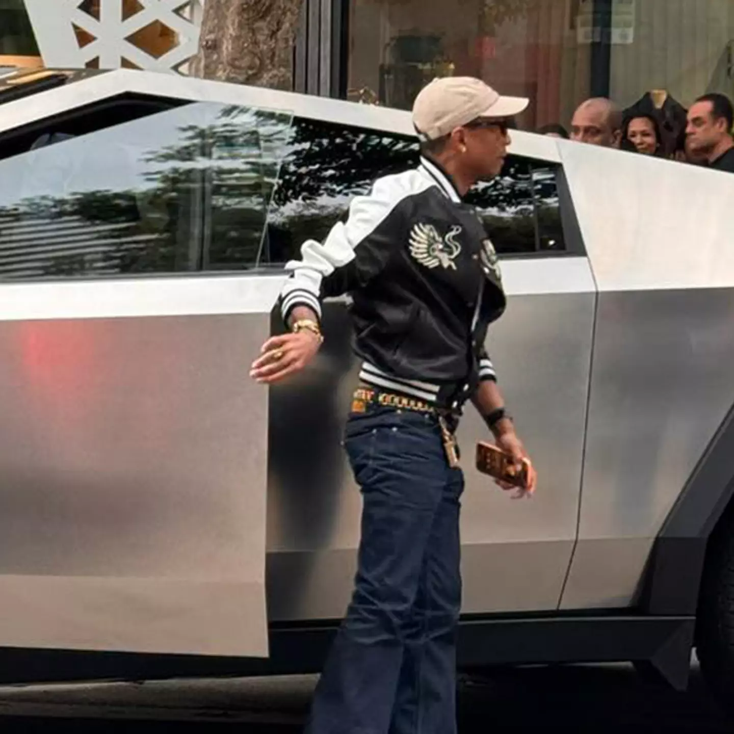 Pharrell goes viral after struggling to parallel park his Cybertruck