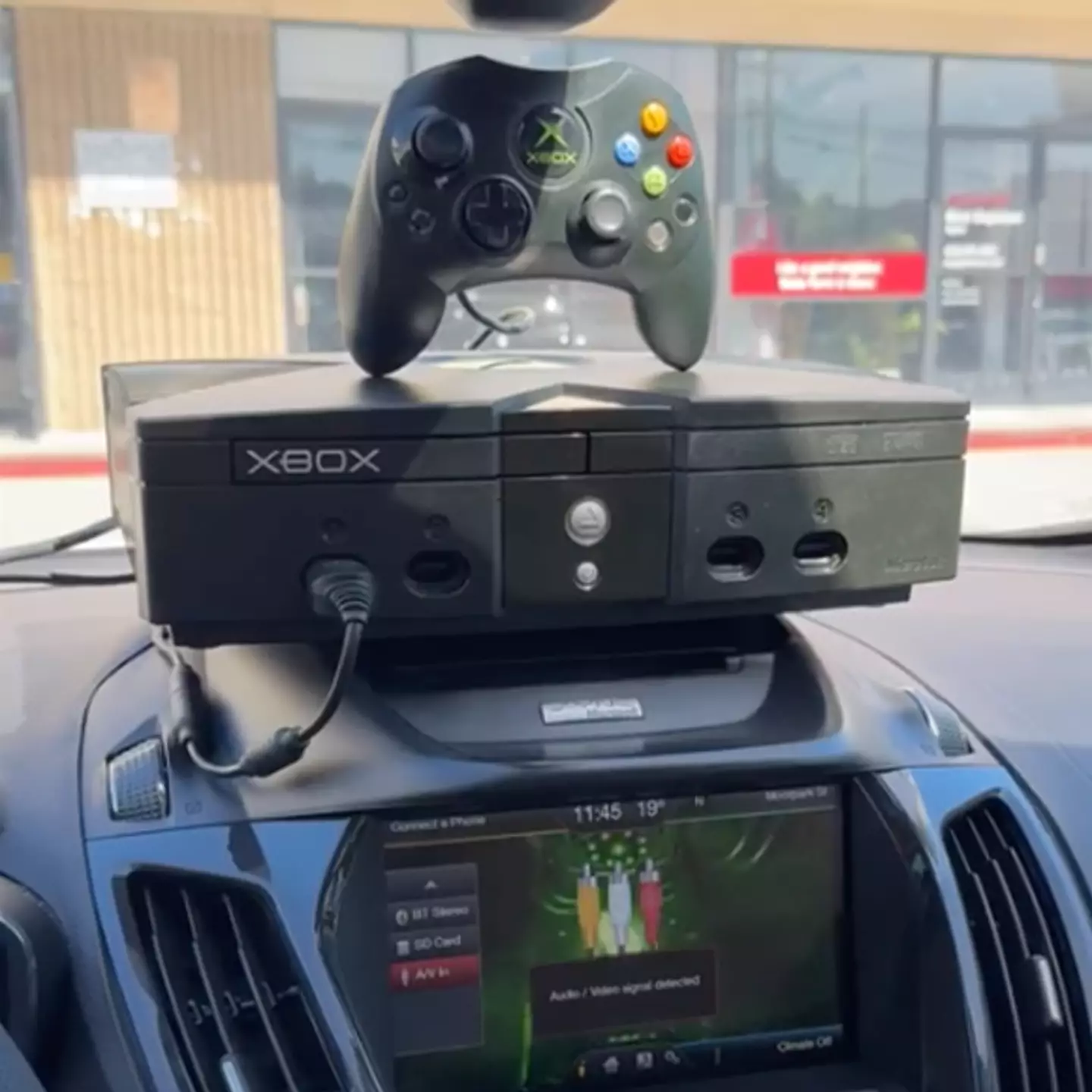 Driver hooks Xbox up to car infotainment screen to create dream gaming vehicle