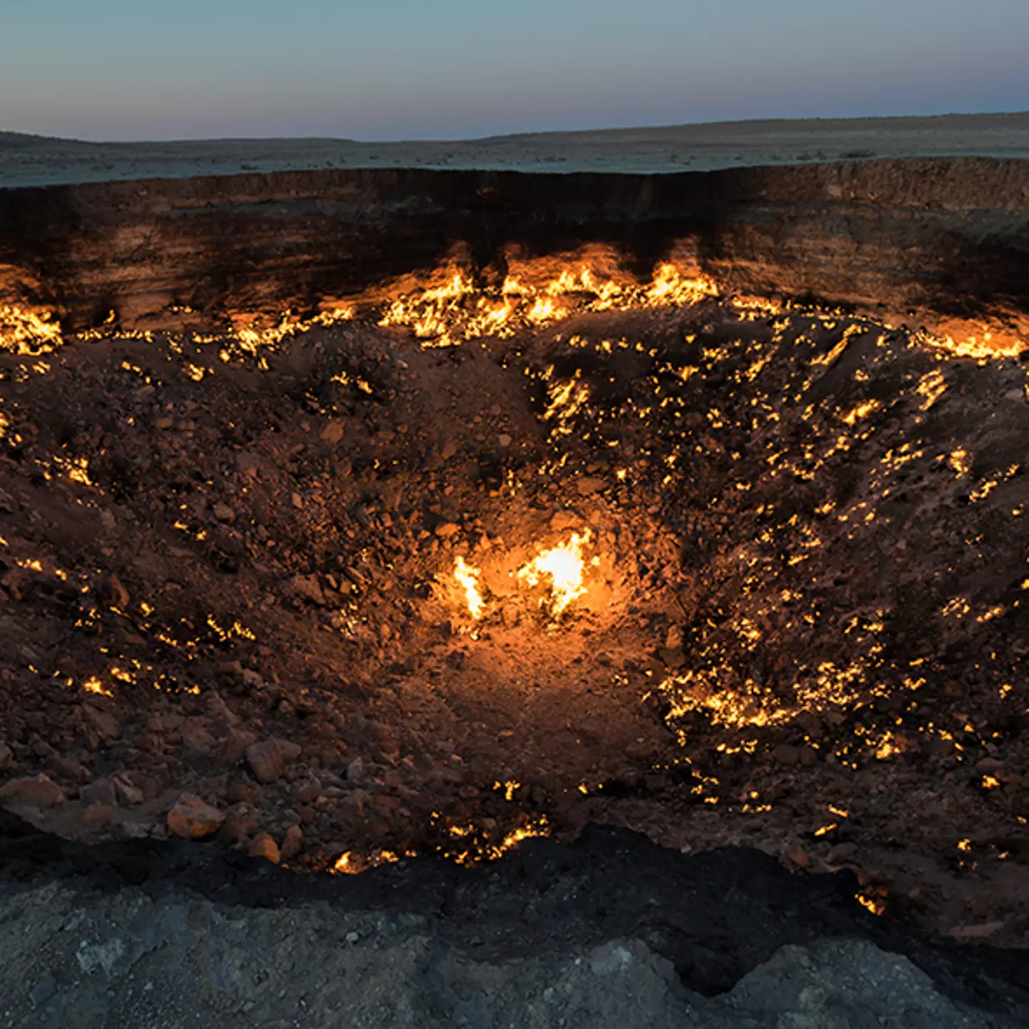230ft-wide hole known as 'The Gates Of Hell' has been burning since 1971