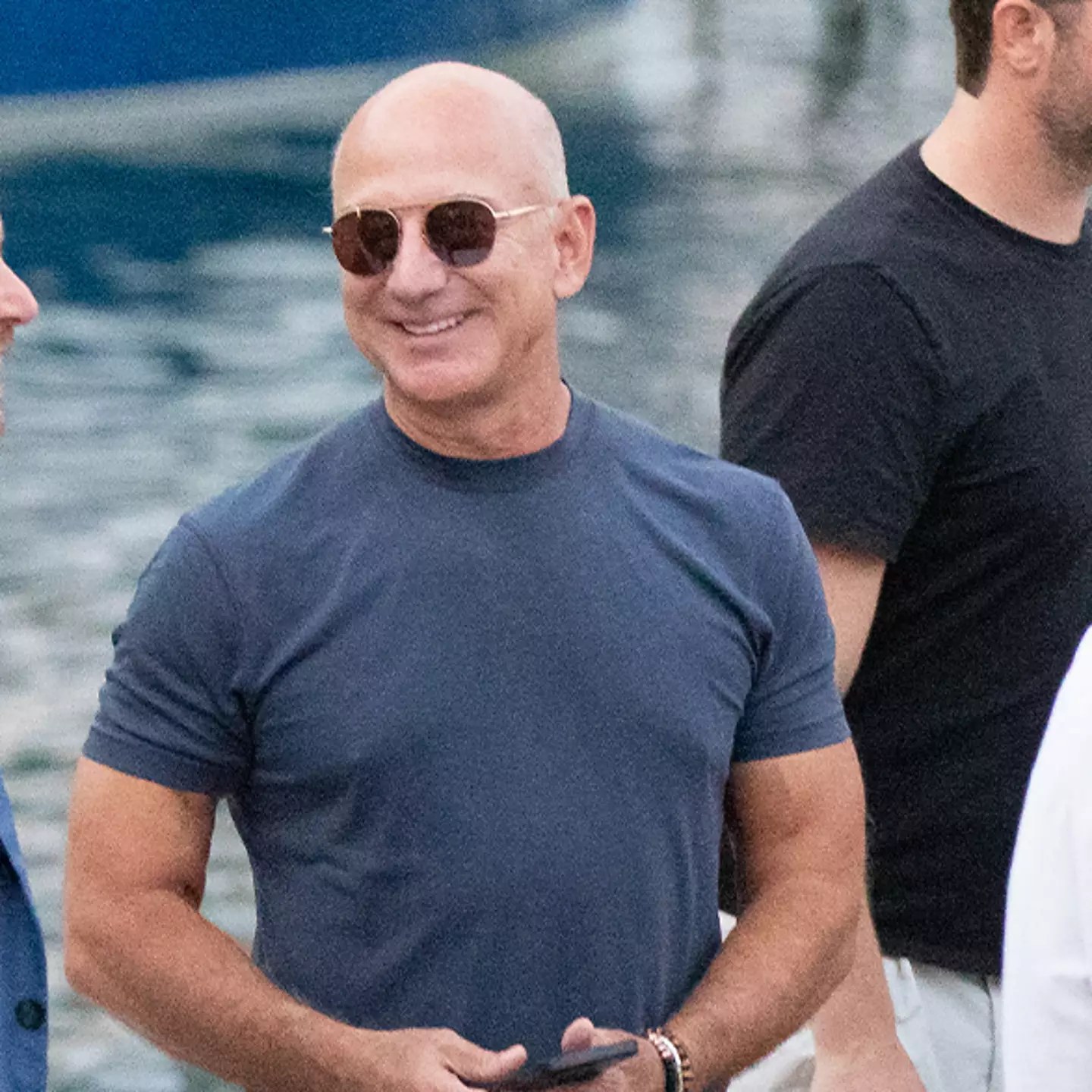 Jeff Bezos’ $75m yacht designed exclusively to support his $500m mega yacht spotted on video