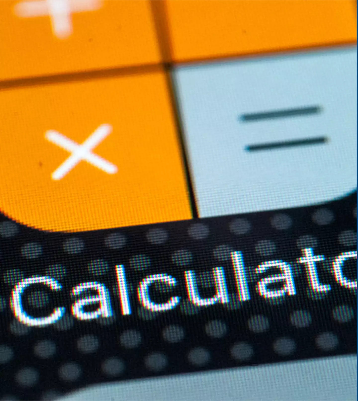 By turning the iPhone on its side, the calculator switches into a scientific calculator / NurPhoto / Getty