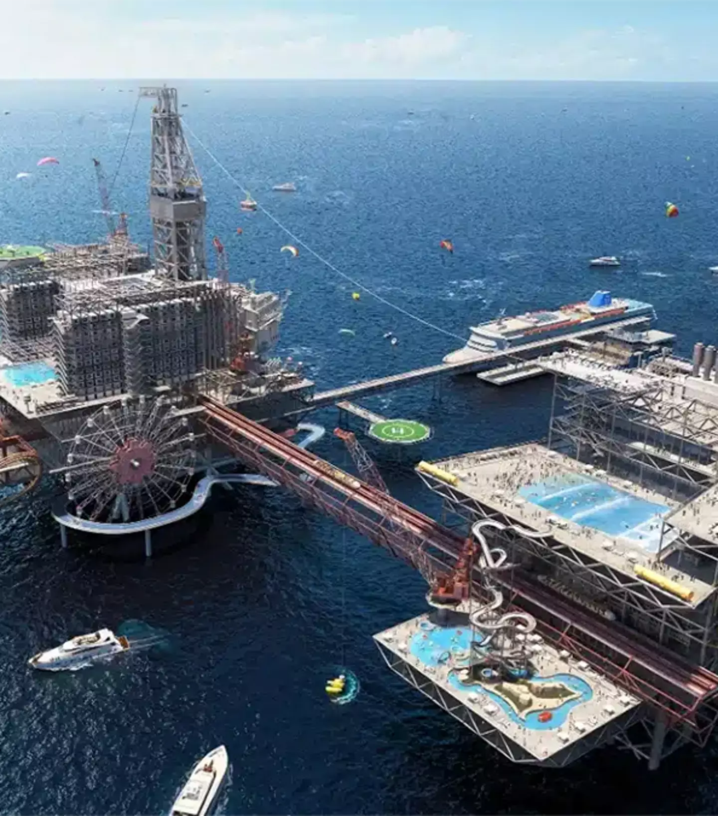 The Rig will sit atop the Arabian Gulf / Public Investment Fund