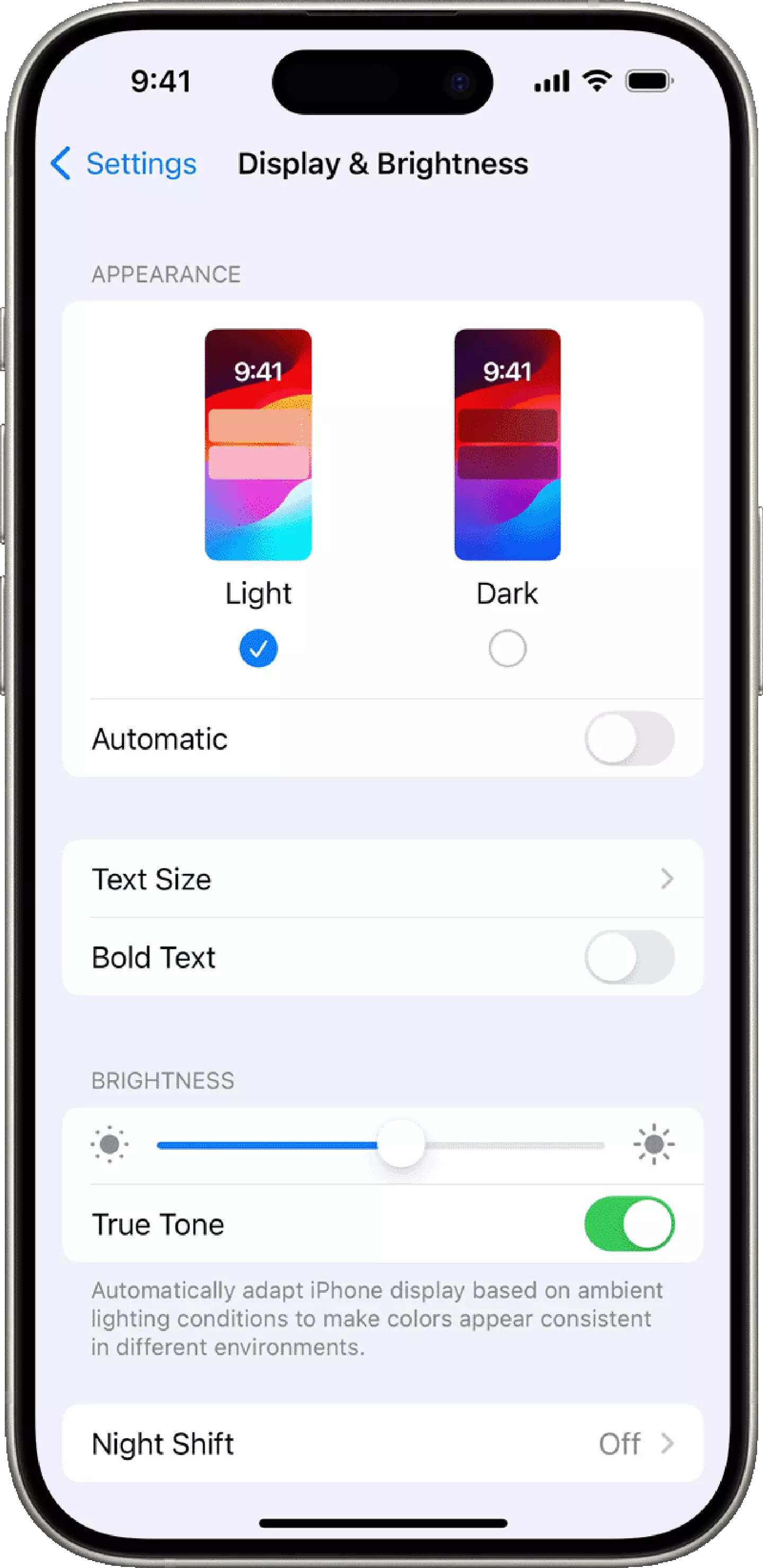iPhones have light and dark mode.