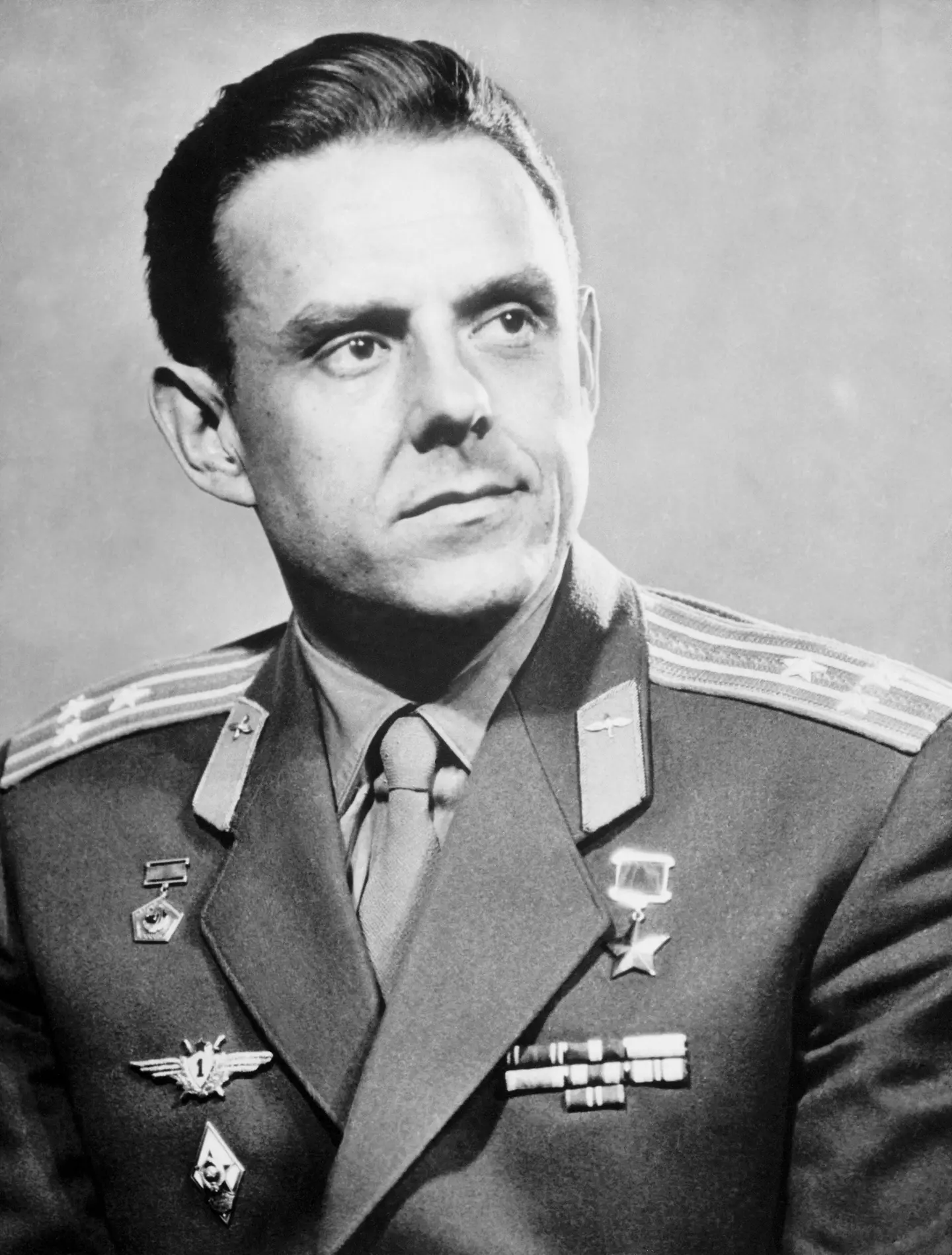 Vladimir Komarov piloted the Soyuz 1, which was supposed to orbit the earth but crashed to the ground, killing him.