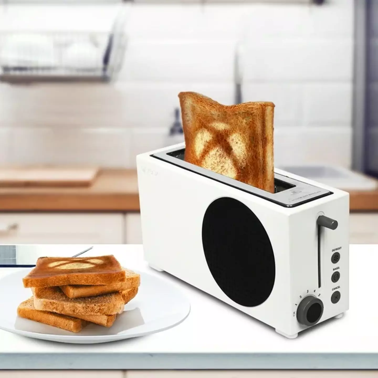 The gadget toasts the Xbox logo onto the bread - because who wouldn't want that?