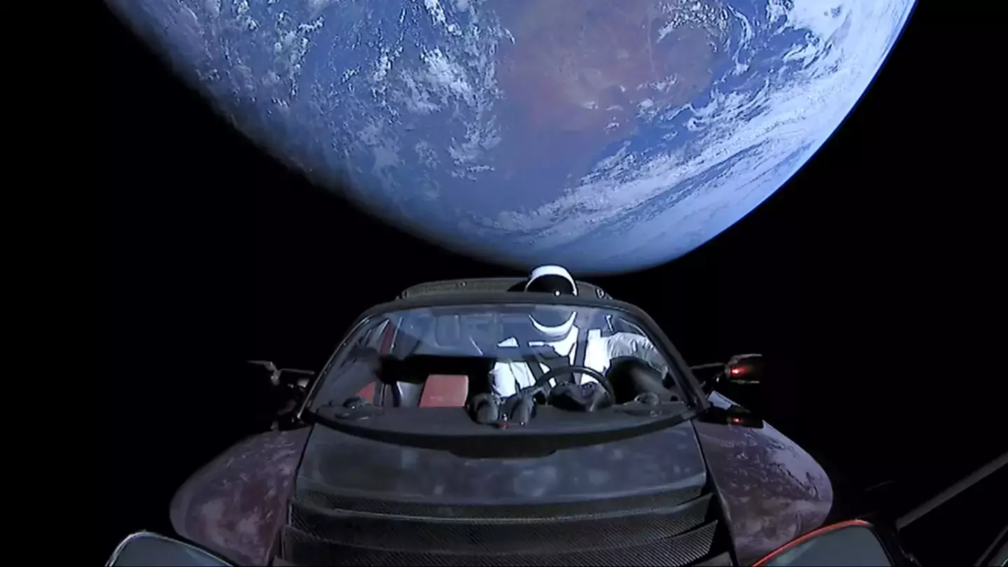 There's a chance the Tesla could collide with Earth (SpaceX via Getty Images)