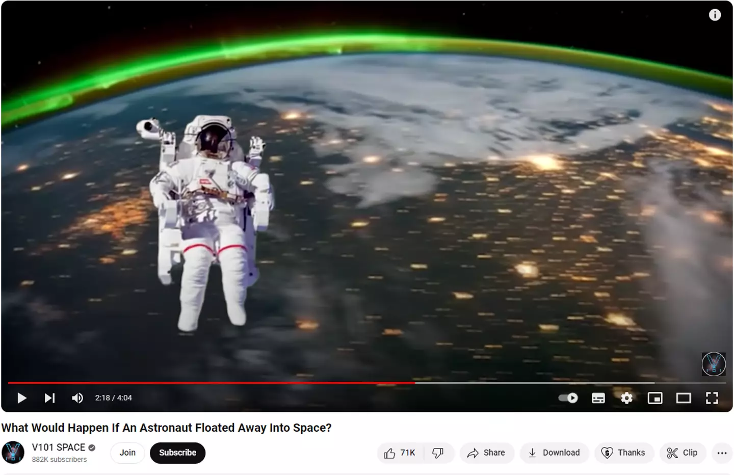 @V101SPACE looks at what would happen if an astronaut floated away into space.