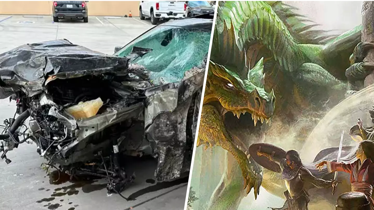 Magic card heist ends with a wild car chase and explosive crash