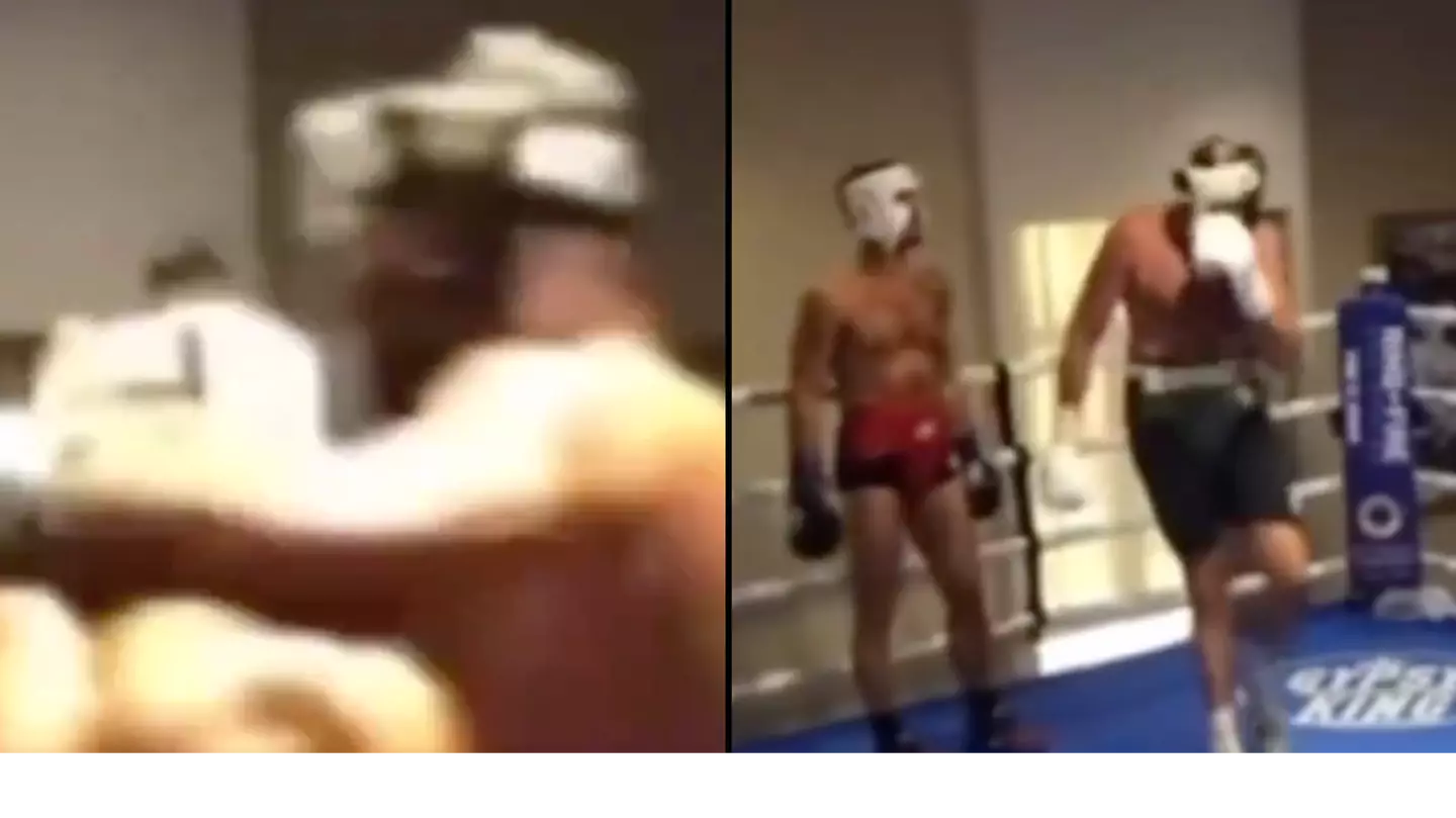Leaked footage shows moment Tyson Fury suffered brutal injury that postponed Usyk fight