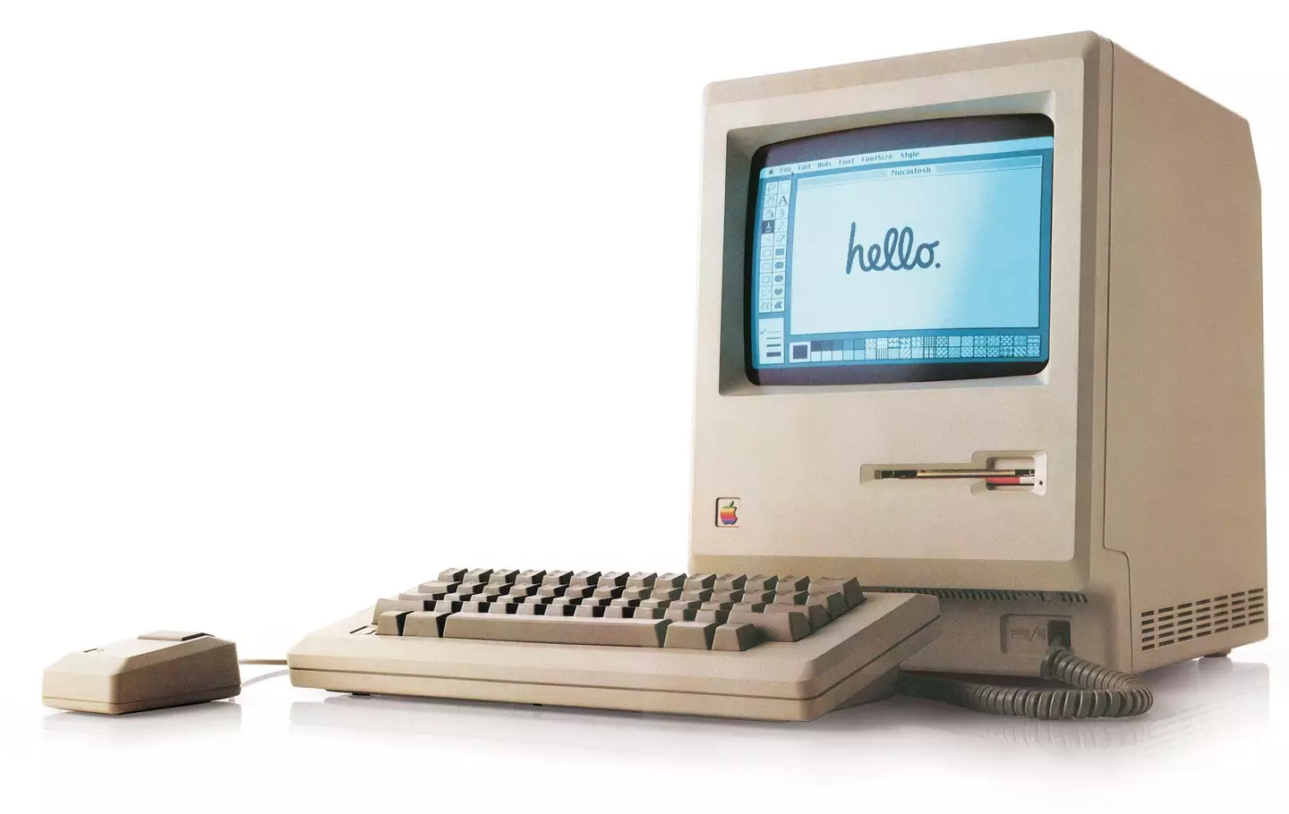 The first Apple Macintosh.