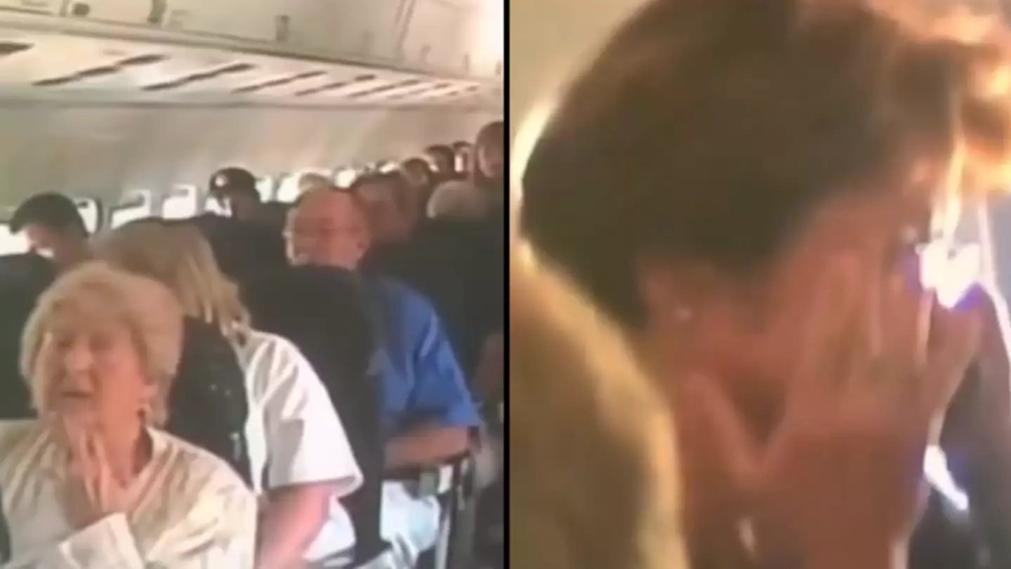 Harrowing video shows plane passengers' reactions after finding out about 9/11 in the air