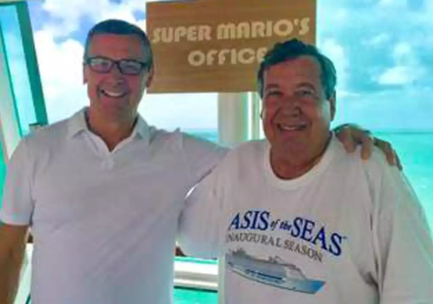 Mario is good friends with the staff onboard the Royal Caribbean ships.