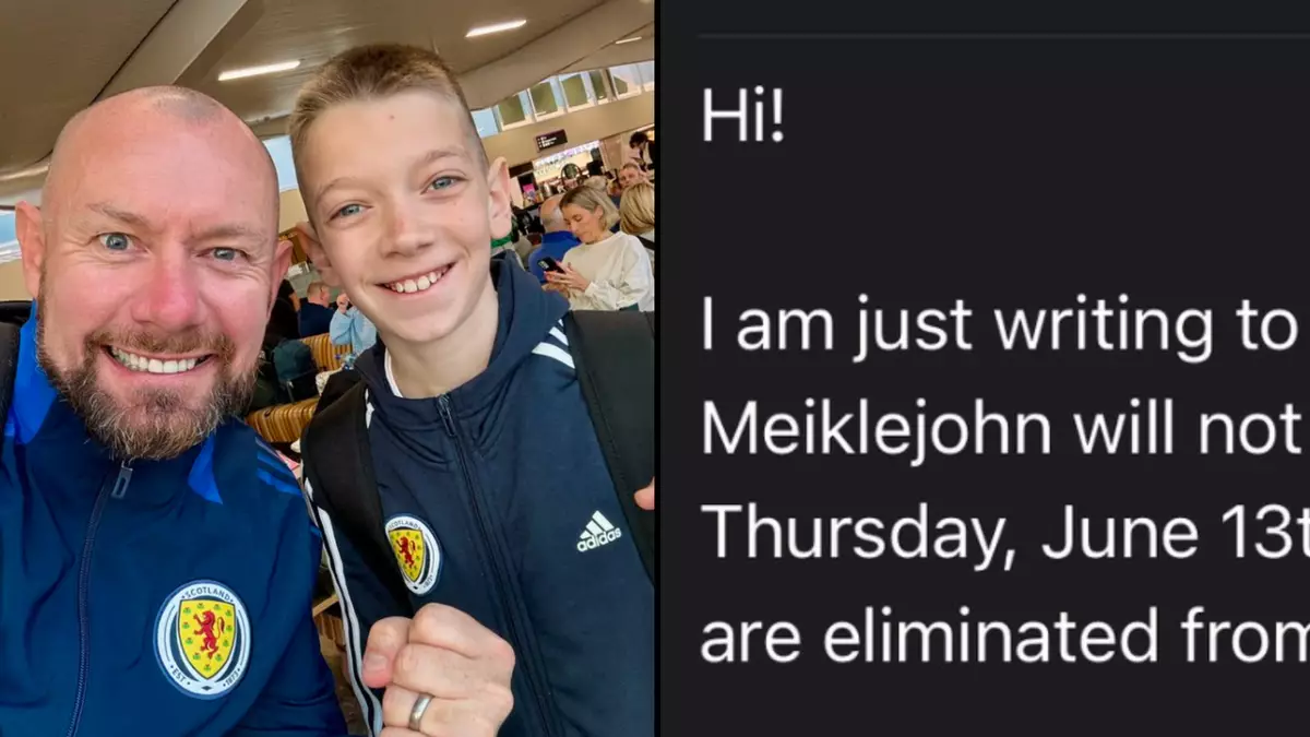 Scotland fan who told school his son was going on 'educational trip to Germany' posts picture at airport
