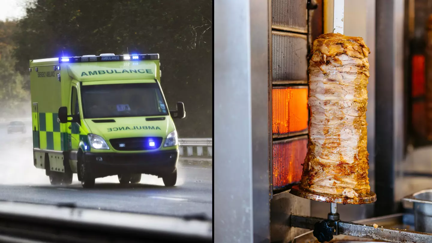 Ambulance service shares unbelievable call after person who ate too much kebab called 999