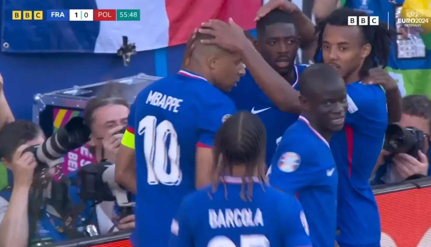 His French teammates got the memo about being gentle around him (BBC) 
