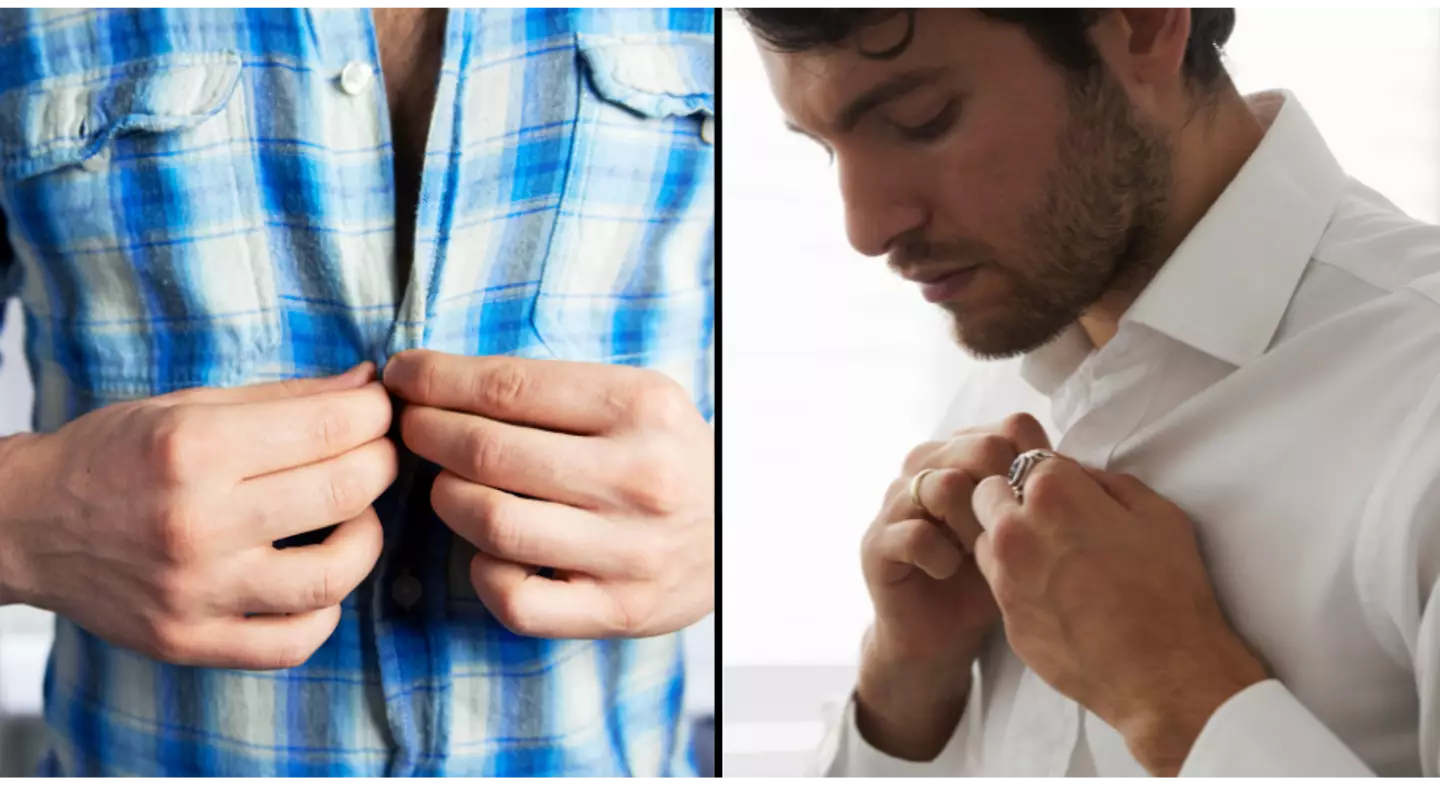 Reason why men's shirt buttons are on a different side to women's