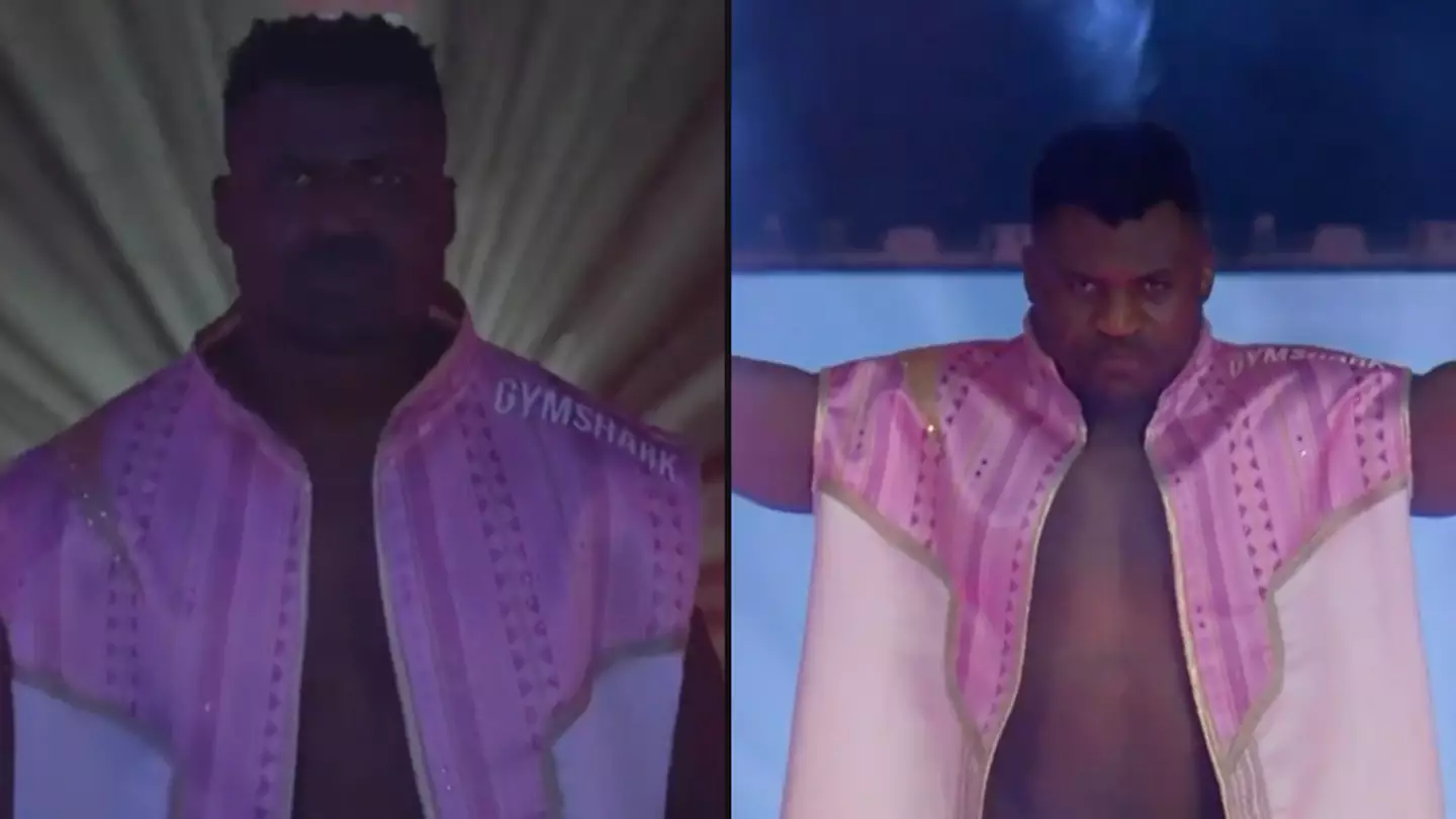 Fans think Francis Ngannou 'cursed' himself during fight walkout before Joshua fight