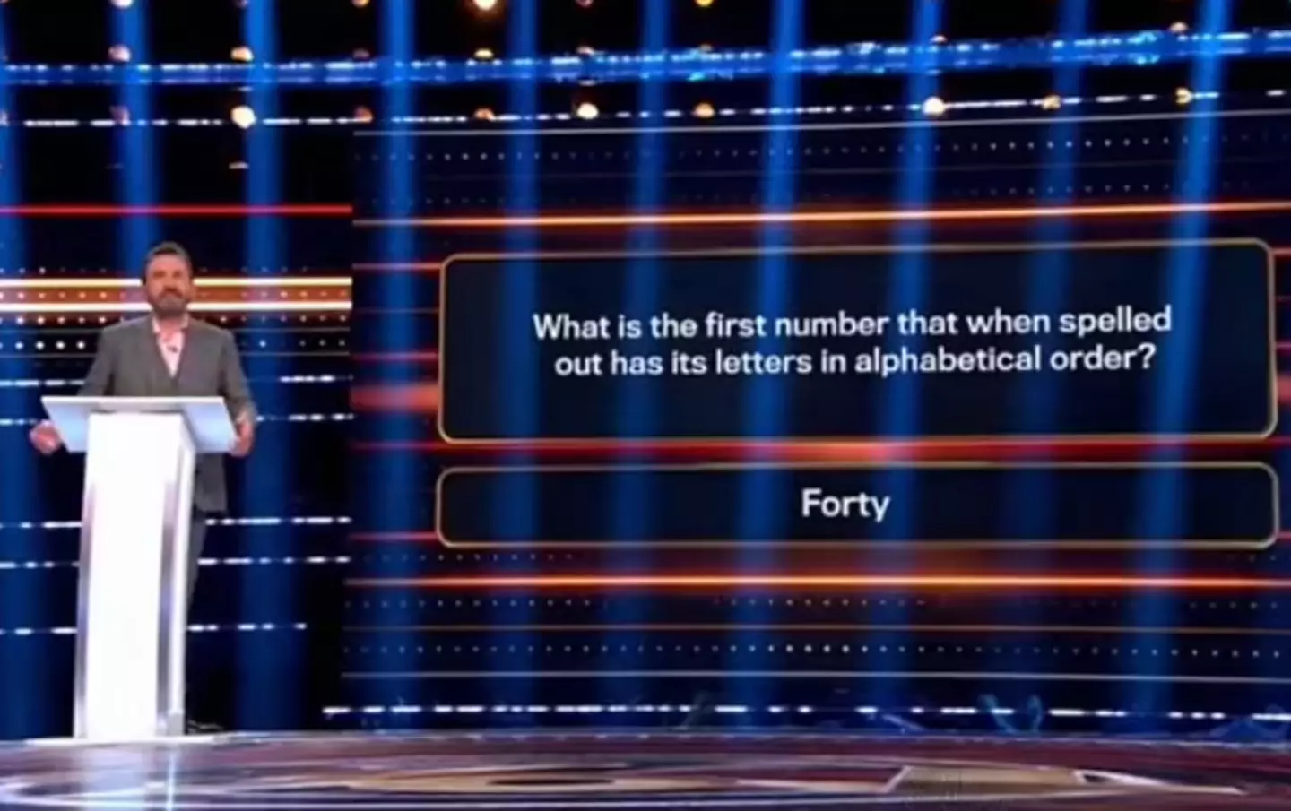 The correct answer was indeed 'forty'.