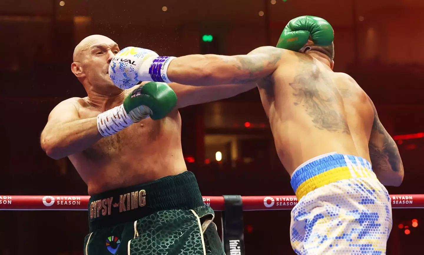 Oleksandr Usyk claimed victory in Saudi Arabia when he defeated Tyson Fury by split decision. (Richard Pelham/Getty Images)