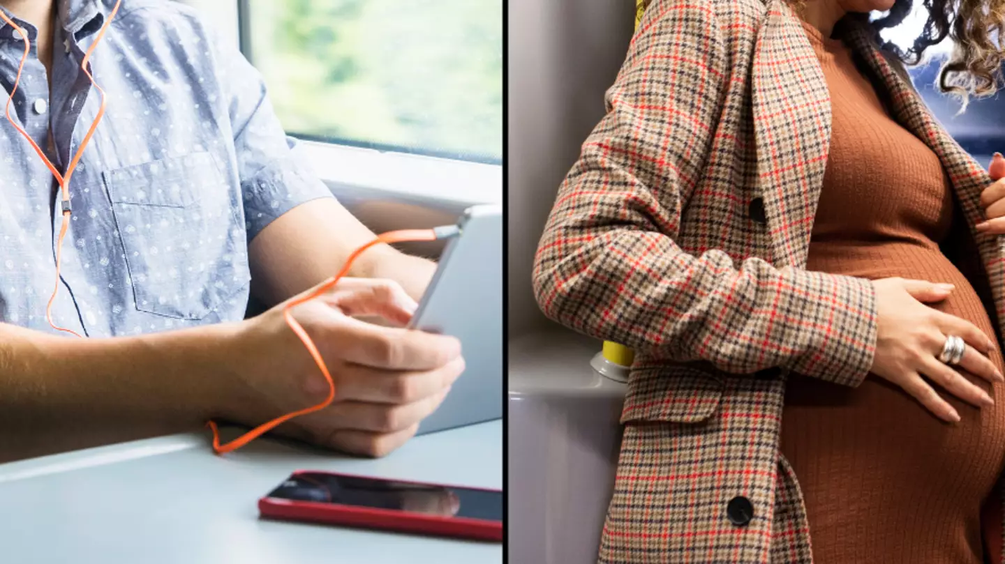 Man criticised after refusing to give seat to pregnant woman on train