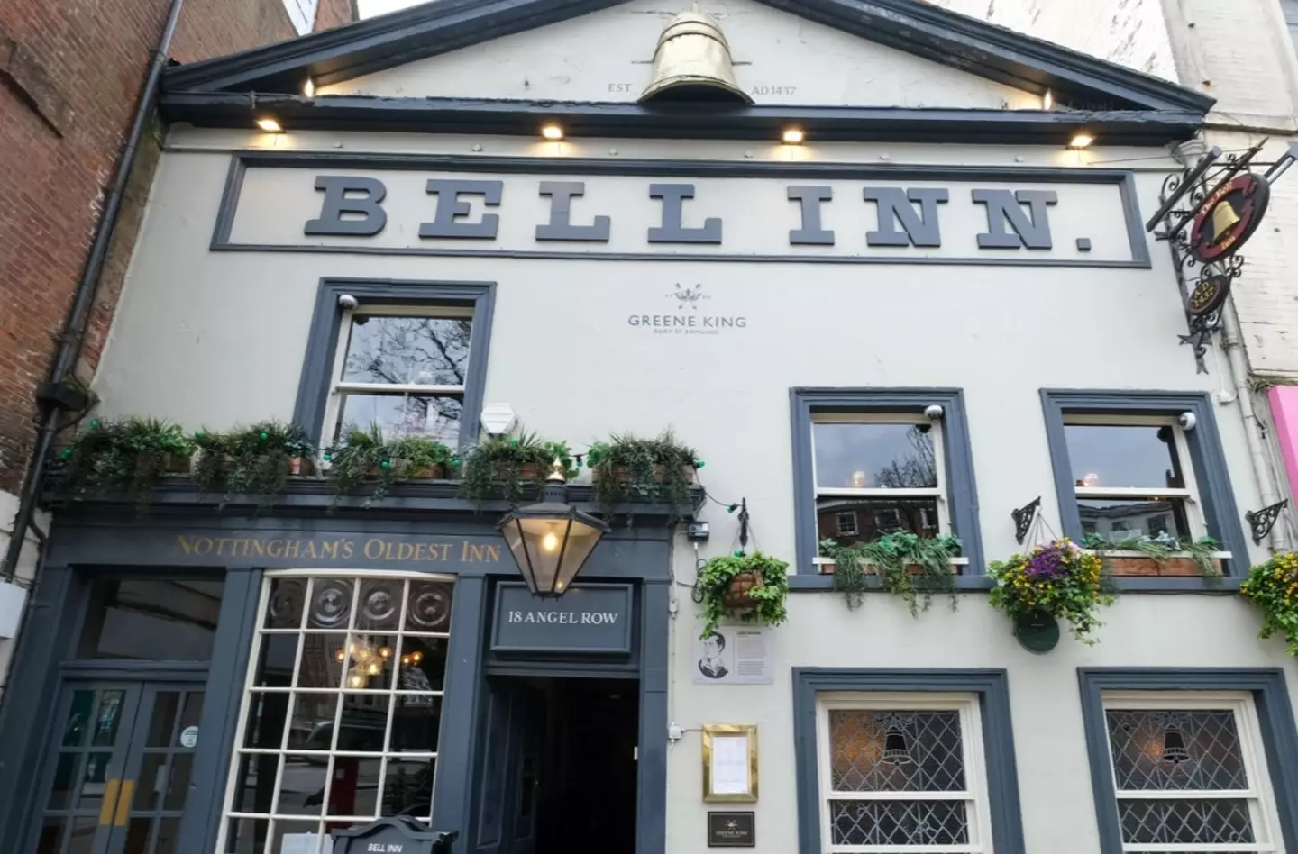 The '£2 for three beers' offer is also good at the Bell Inn, which claims to be Nottingham's oldest Inn, which would seem to contradict another pub.