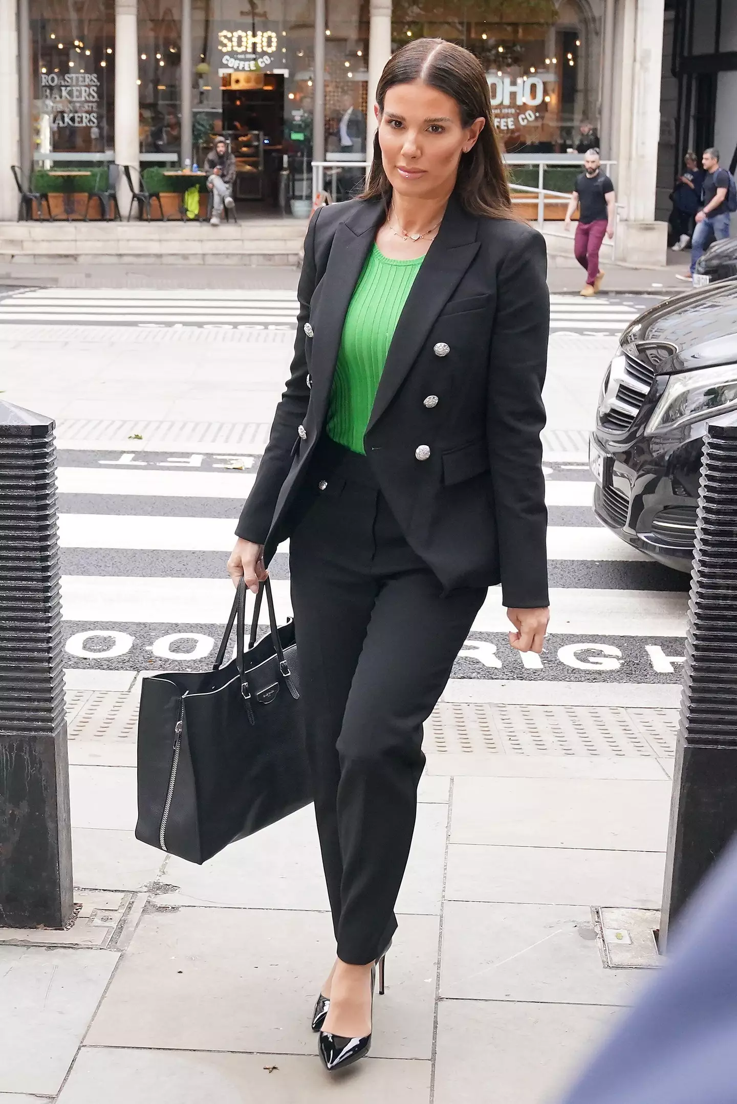 Rebekah Vardy arriving at court for the final day of the 'Wagatha Christie' trial.