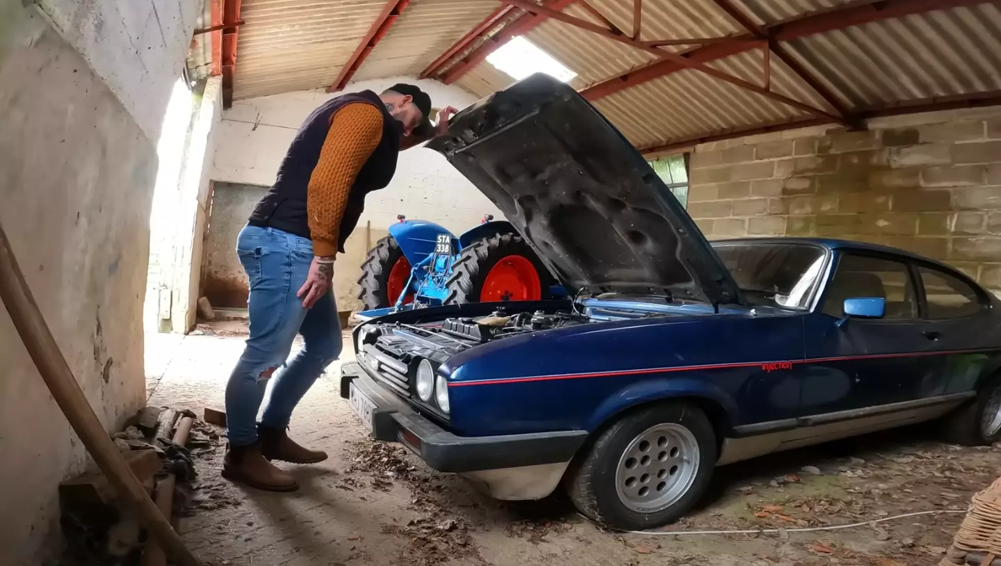The Ford Capri 2.8 Laser was just sitting in a barn gathering dust.