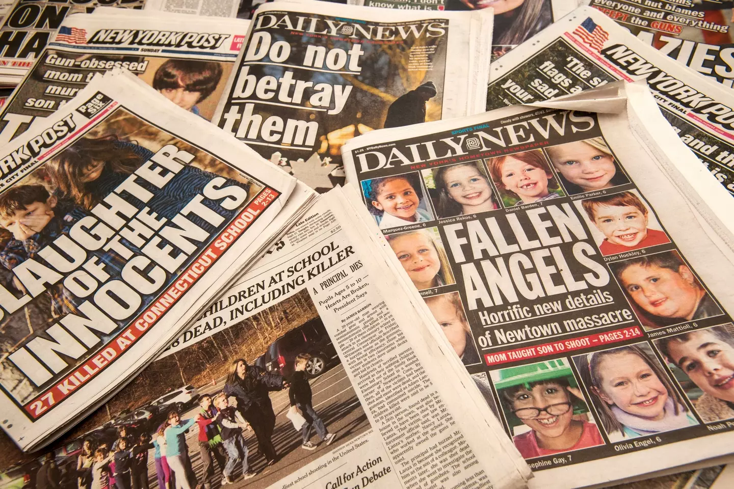 Front pages after Sandy Hook.