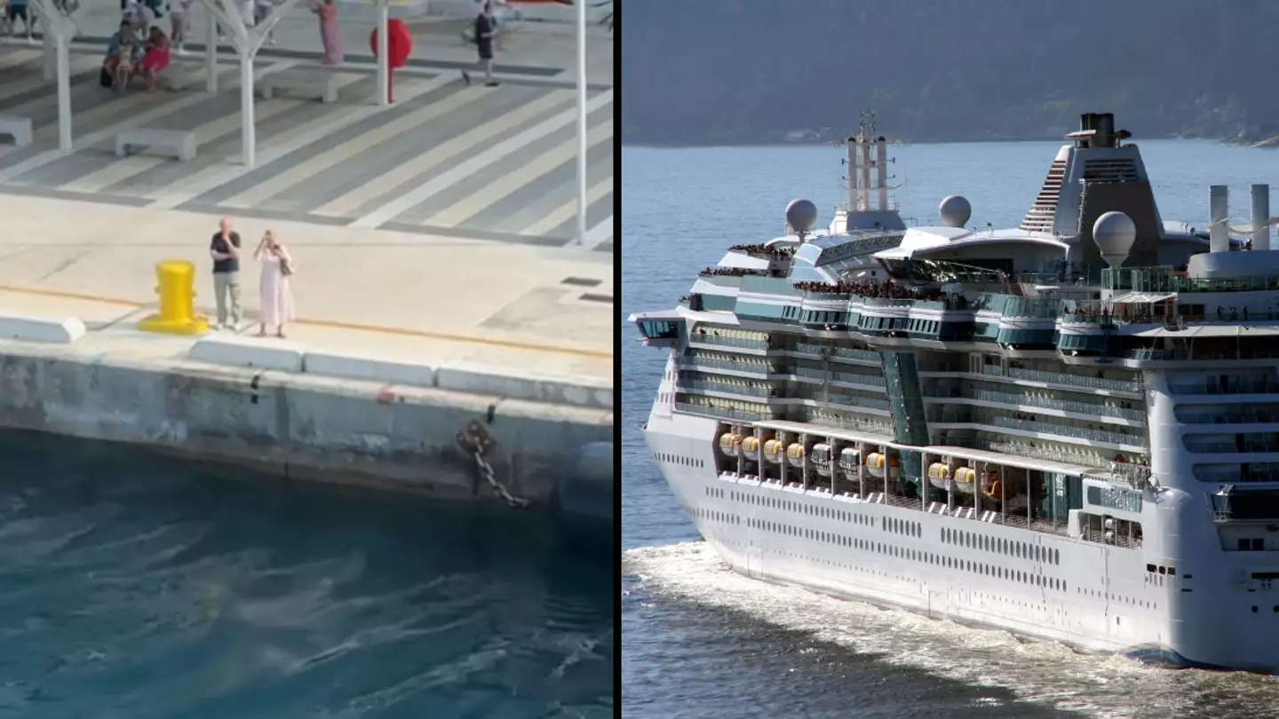 Brutal cruise ship footage shows why you should always follow departure times