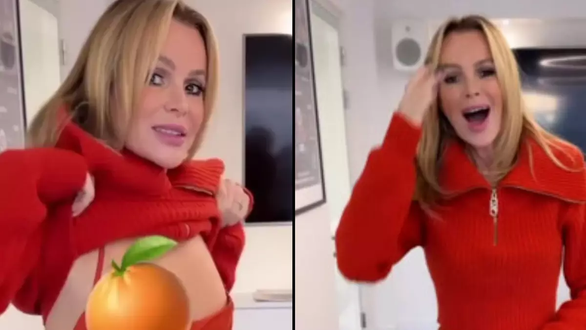 Amanda Holden bursts into laughter after accidentally flashing fans