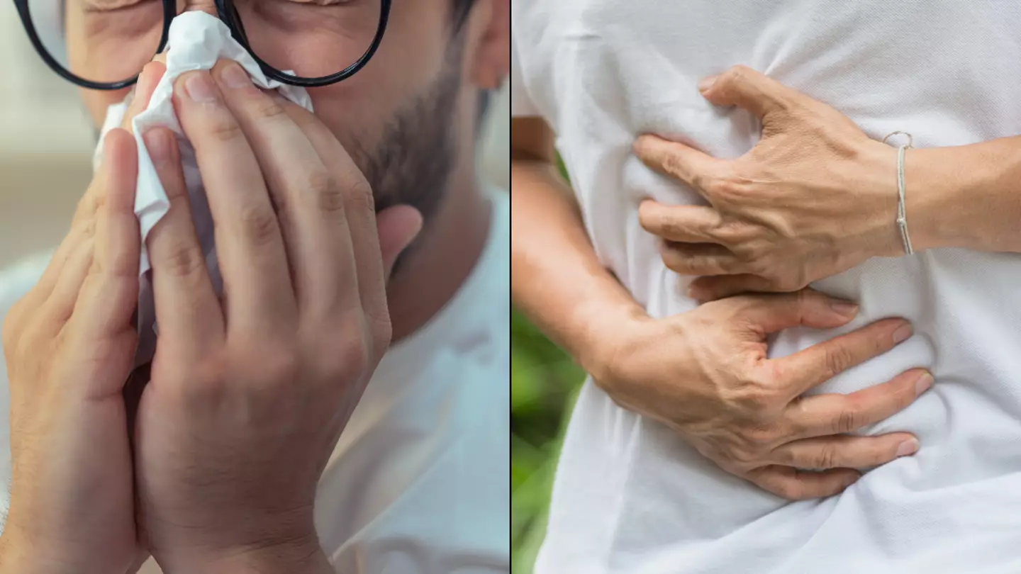 Man’s bowels fall out of his body after coughing and sneezing