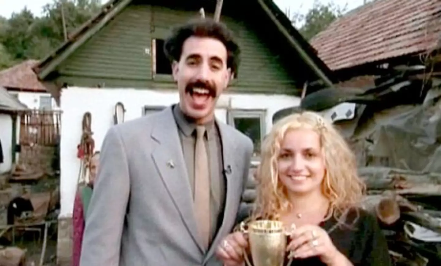 Borat with sister Natalya.
