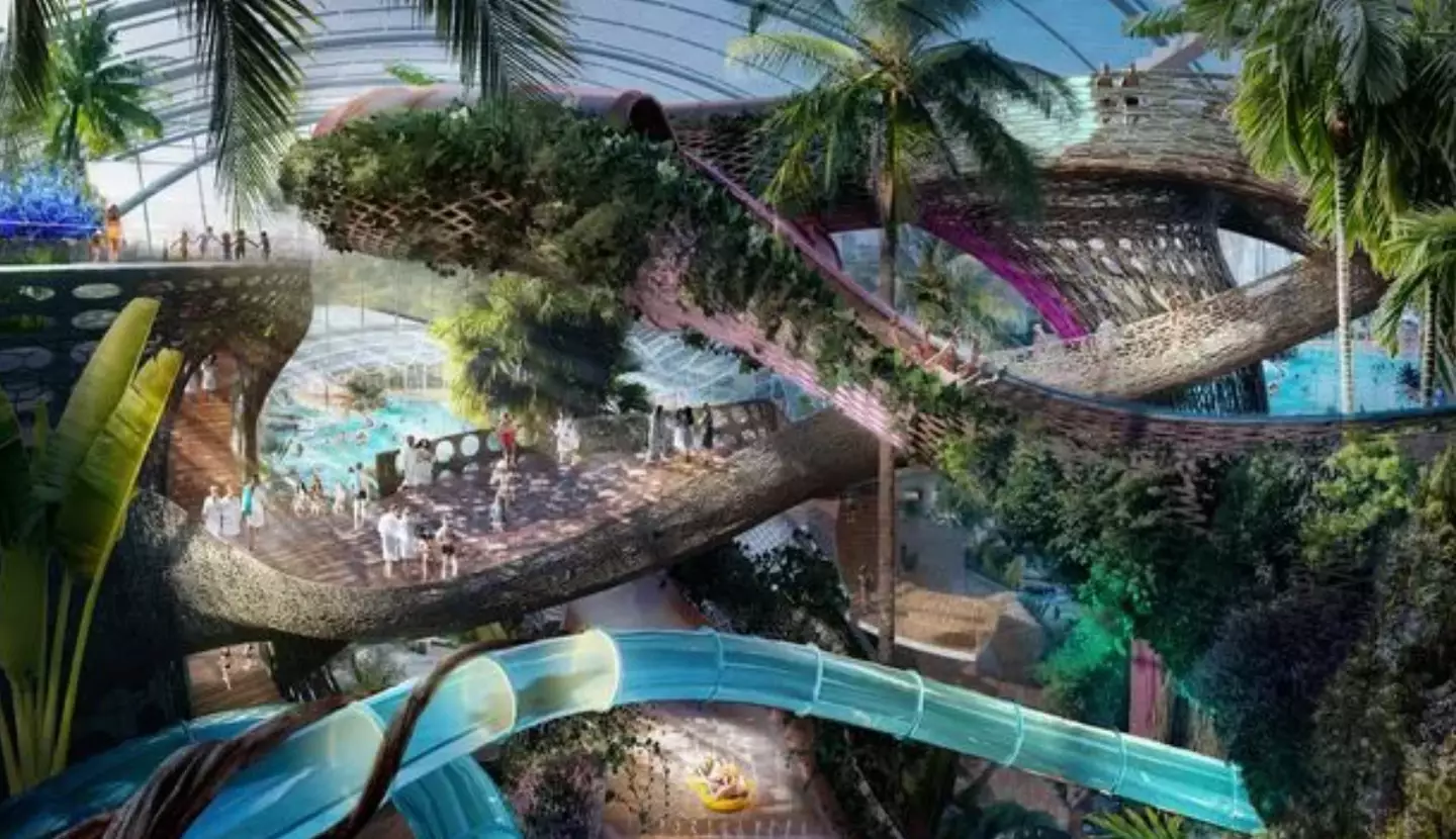 CGI photos show what the water park will look like inside.
