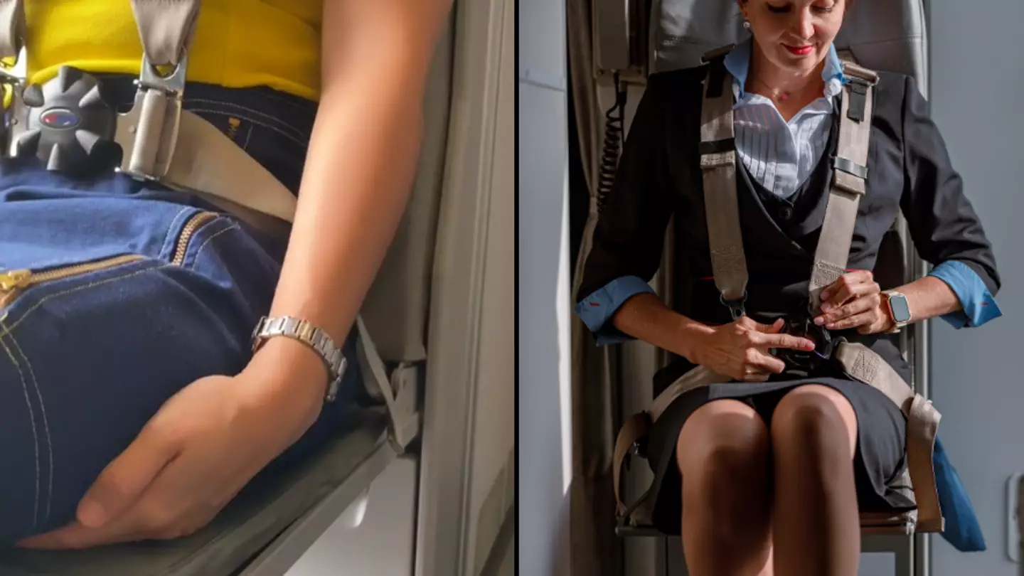 Flight attendant explains important reason they always sit on their hands during takeoff and landing