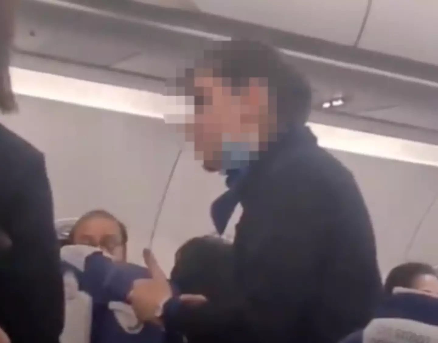 The flight attendant accused the customer of making her co-workers cry.