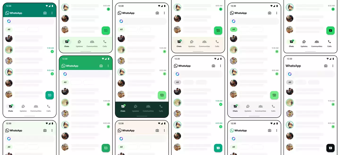 WhatsApp said it 'considered over 35 different colour iterations'. (Meta)