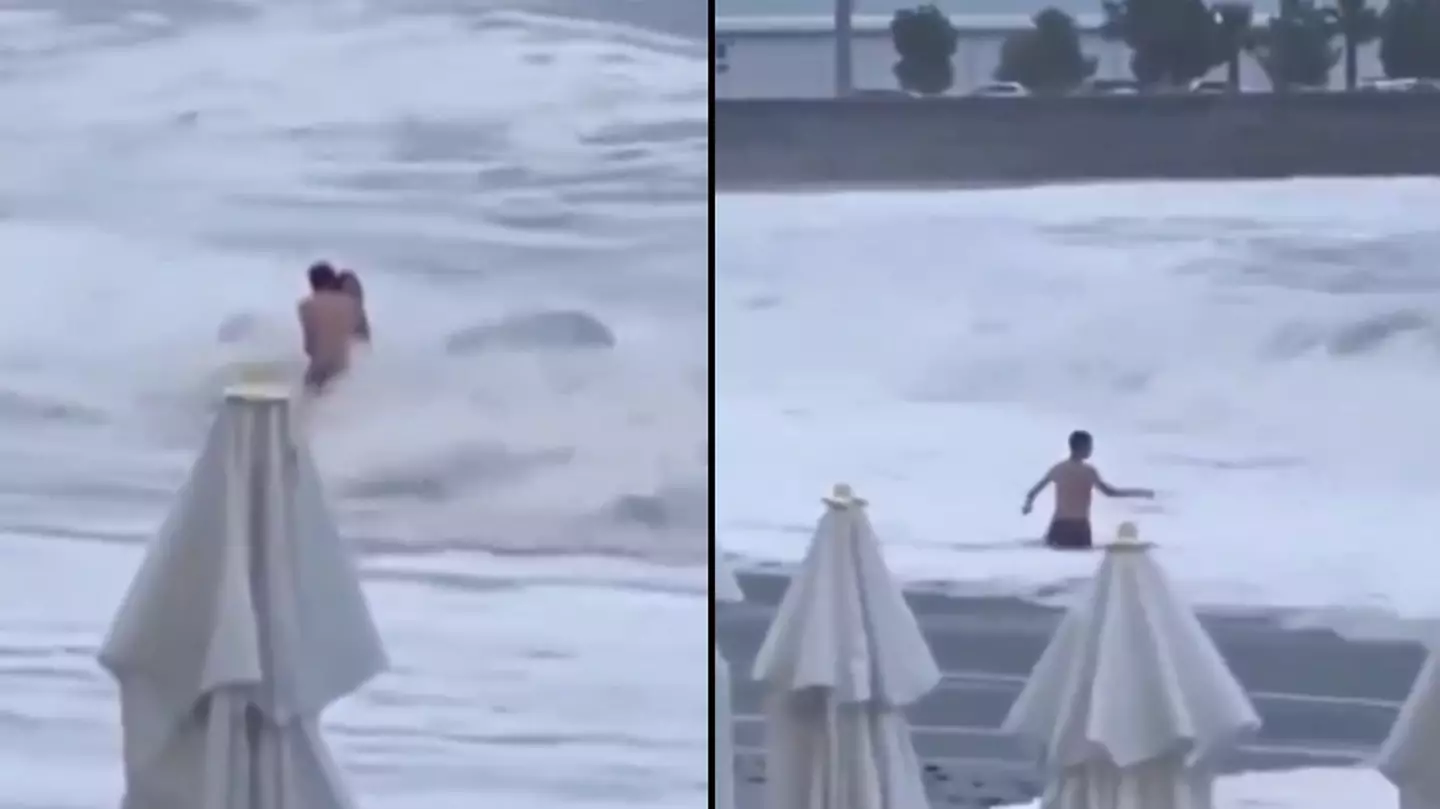 Video captures final moments of woman who disappeared after being swept away by tide