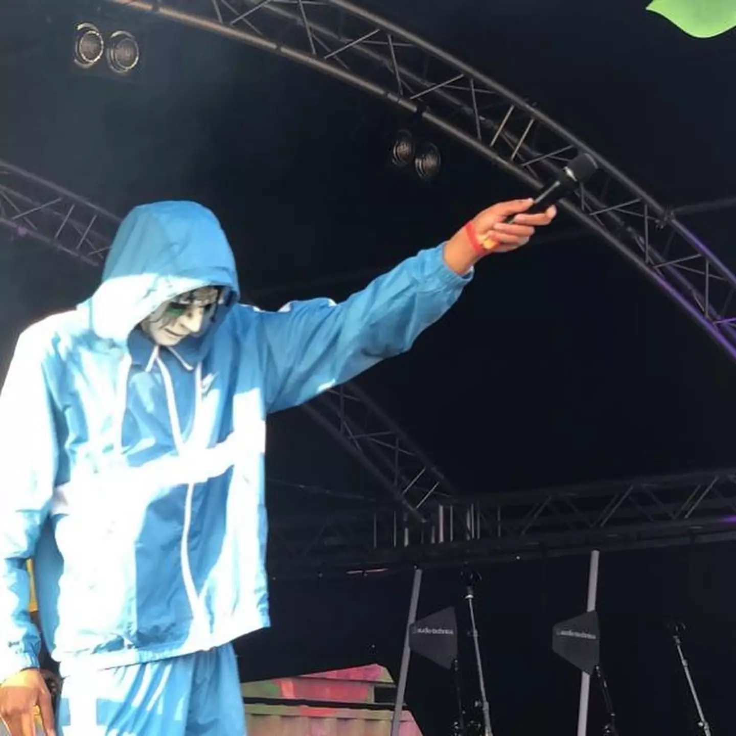 TkorStretch wore masks whilst performing to hide his face.